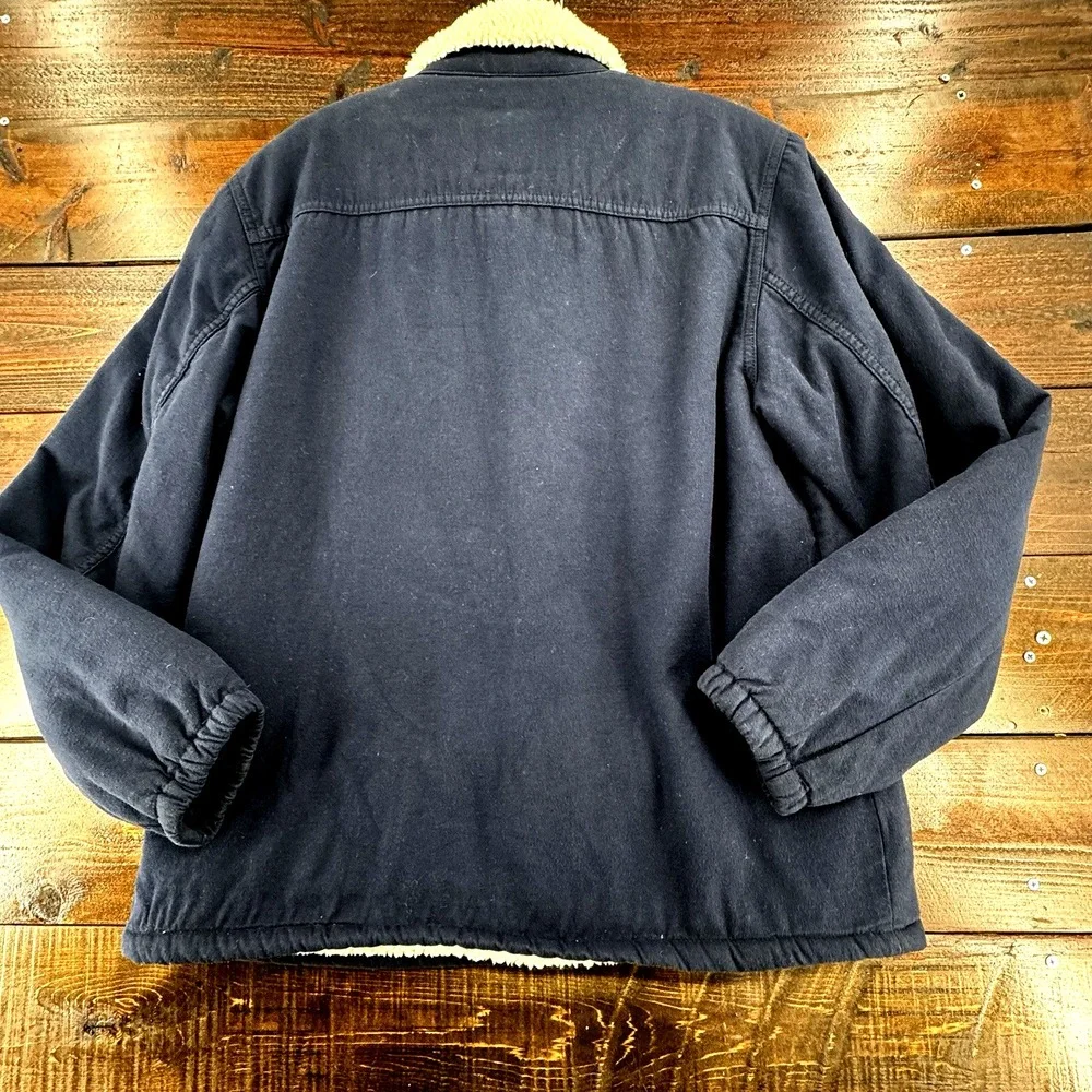 Levi's Men's‎ Premium Multi Pocket Snap Up Sherpa Coach Trucker Jacket Size Med